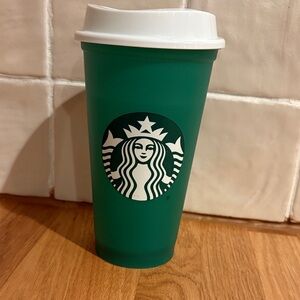 Starbucks Emerald Green 2013 Color Changing Cup with White Lid